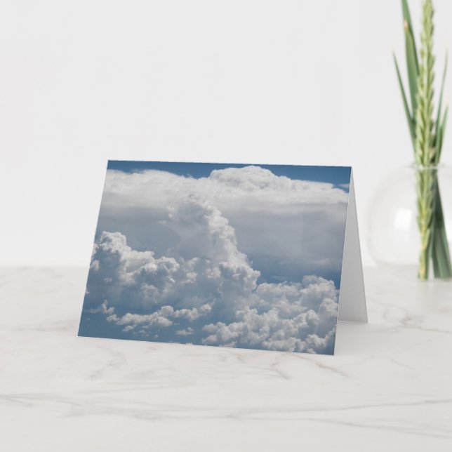 Kumuluswolkenansicht vom Himmel Karte (Vorderseite)