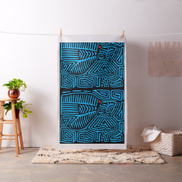 Kuna Indian Blue Bird Mola Design Stoff