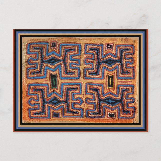 Kuna Indian Canoe Spirits Postkarte (Vorderseite)