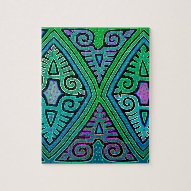 Kuna Indian Diamond Mola Puzzle (Vertikal)