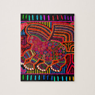 Kuna Indian Friendly Dragon Mola Puzzle