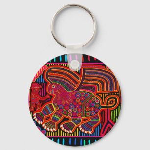 Kuna Indian Friendly Dragon Mola Schlüsselanhänger