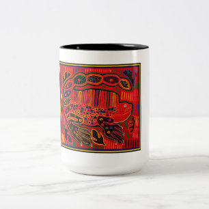 Kuna Indian Iguana Mola Zweifarbige Tasse