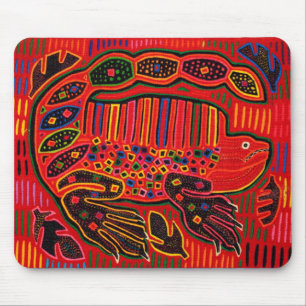 Kuna Indian Leguan Mola Mousepad