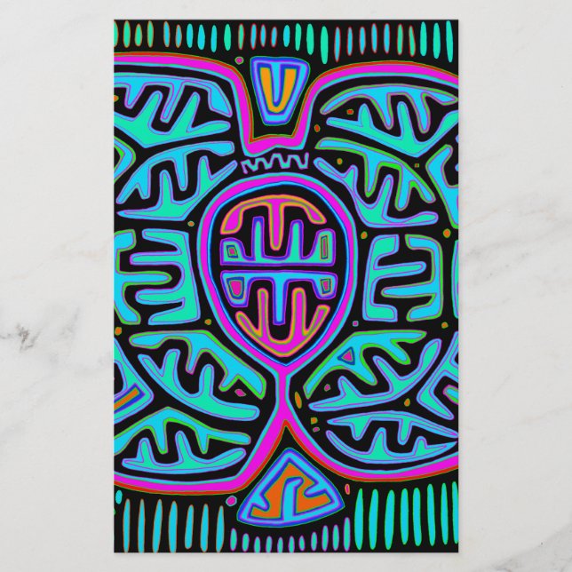 Kuna Indian Mariposa Briefpapier (Vorderseite)