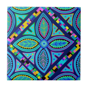 Kuna Indian Mola Blume Tile Fliese