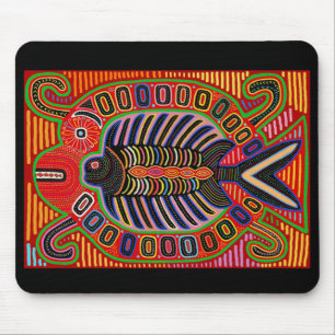 Kuna Indian Mola Collage Mousepad