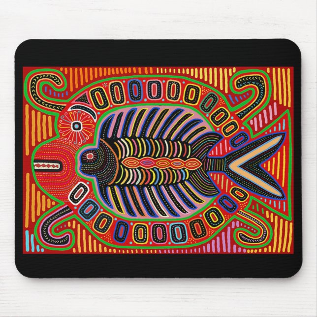 Kuna Indian Mola Collage Mousepad (Vorne)