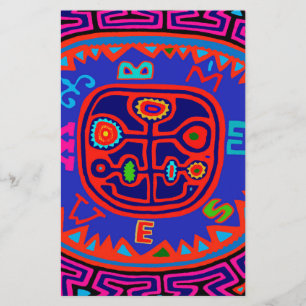 Kuna Indian Mola Kompass Briefpapier