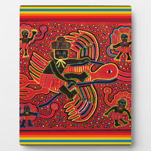 Kuna Indian Stork Bringbaby Design Fotoplatte