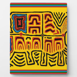 Kuna Indian Tribal Walking Turtle Fotoplatte