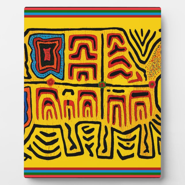 Kuna Indian Tribal Walking Turtle Fotoplatte (Vorderseite)