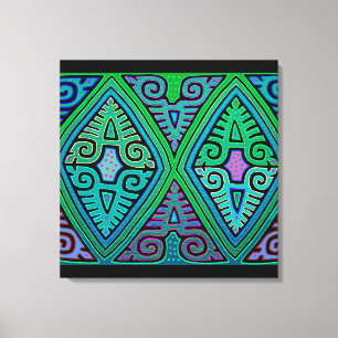 Kuna-Indianer-Diamant-Mola Leinwanddruck