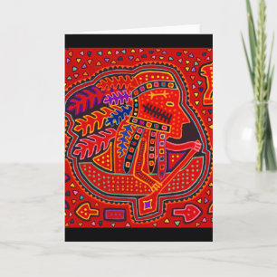 Kuna-Indianer im Kanu Karte