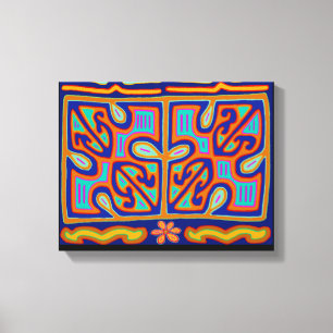 Kuna Indianische Musikbox - San Blas Mola Leinwanddruck