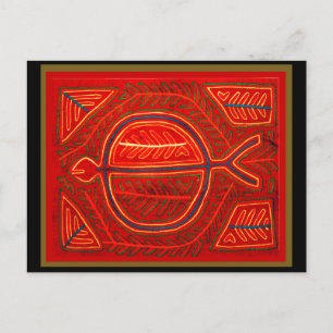 Kuna Mola Stingray Postkarte