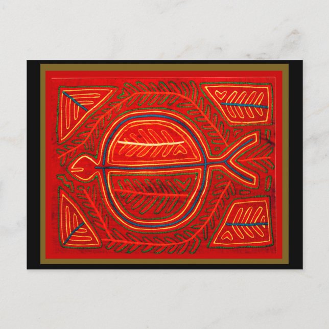 Kuna Mola Stingray Postkarte (Vorderseite)