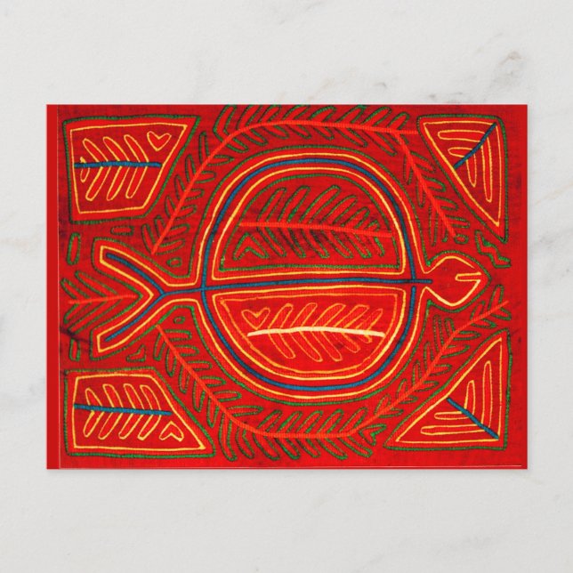 Kuna Mola Stingray Postkarte (Vorderseite)