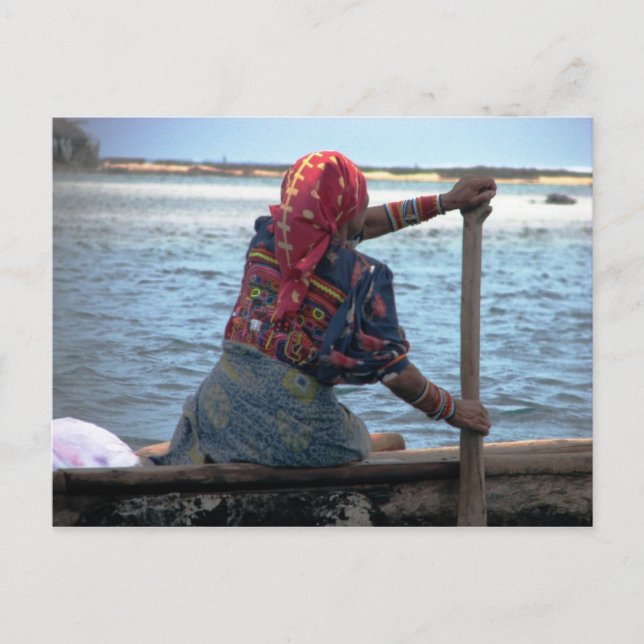 Kuna paddling ulu, East Lemmons, Kuna Yala Postkarte (Vorderseite)