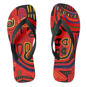 Kuna-Stammes-San-Blas-Insel-Sandalen Flip Flops