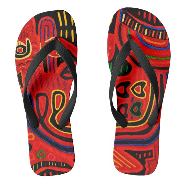 Kuna Tribal San Blas Island Flip Flops (Fußbett)