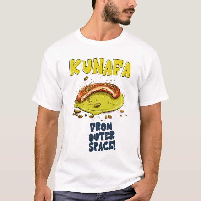 Kunafa aus dem Weltraum Funny Meme T-Shirt (Vorderseite)