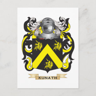 Kunath Coat of Arms (Familienwappen) Postkarte