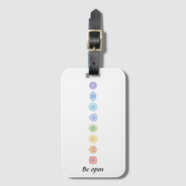 Kundalini Chakras Be Open Gepäckanhänger (Vorderseite Vertikal)