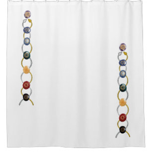 Kundalini Chakras / Stones & Schlangen Duschvorhang