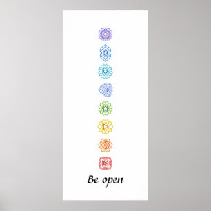 Kundalini Yoga Chakras Open Poster