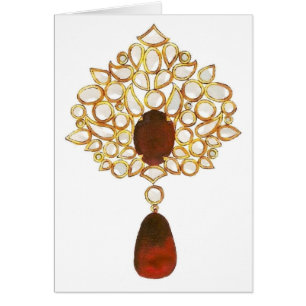 Kundan und Ruby Brooch