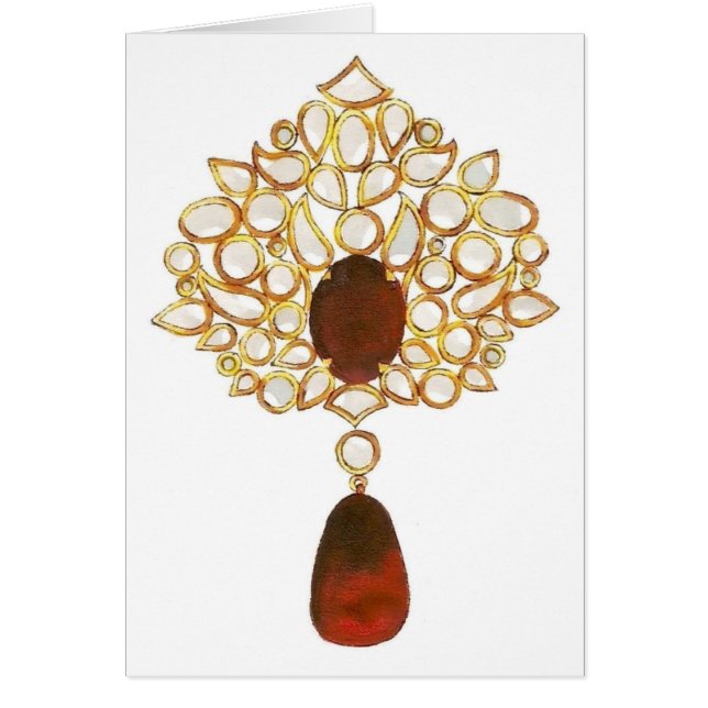 Kundan und Ruby Brooch (Vorne)