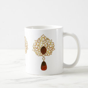 Kundan und Ruby Brooch Kaffeetasse