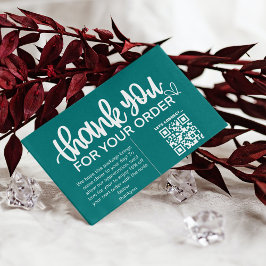 Kunde dankt dem Paket QR Code Coupon einfügen Visitenkarte