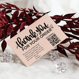 Kunde dankt dem Paket QR Code Coupon einfügen Visitenkarte