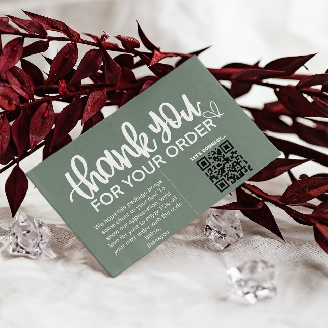 Kunde dankt dem Paket QR Code Coupon einfügen Visitenkarte (Von Creator hochgeladen)