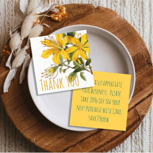 Kunde von Herbal Business Discount Vielen Dank Quadratische Visitenkarte