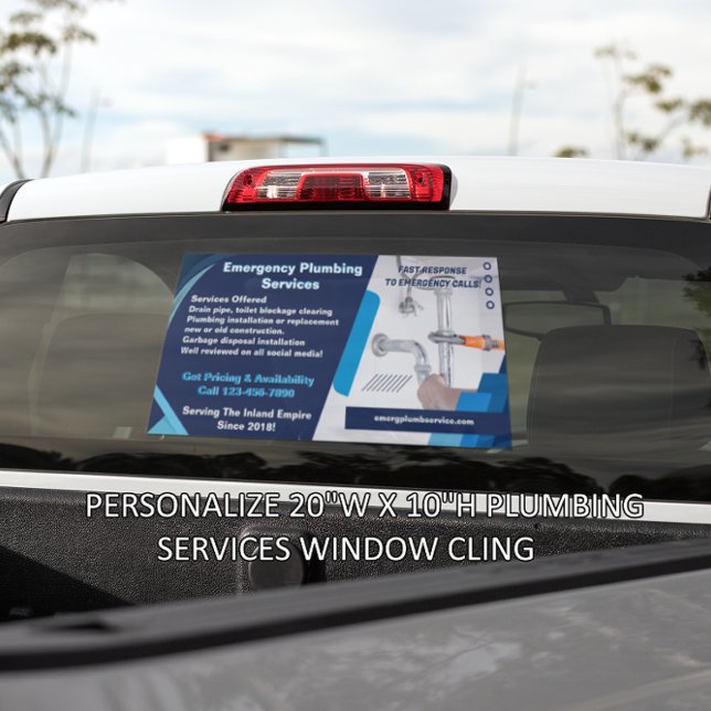 Kunden-Anbieter von Klempnerdienstleistungen - Ges Fensteraufkleber (Von Creator hochgeladen)