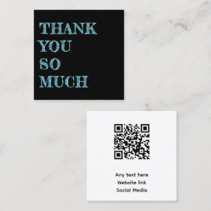 Kunden-Danke-QR-Code-Geschäftskarten Quadratische Visitenkarte
