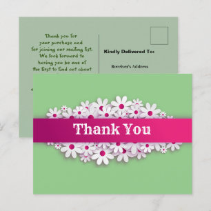 Kunden danken postkarte