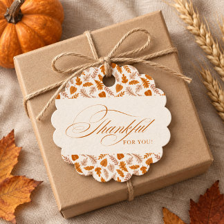 Kunden-Erntedankfest Dankeschön | Elegantes Herbst Geschenkanhänger