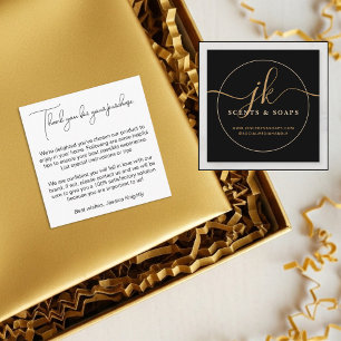 Kunden für Monogram Script-Logos Begleitkarte