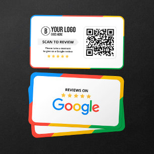 Kunden Google Bewertungen QR-Code Geschäftliche Be Visitenkarte