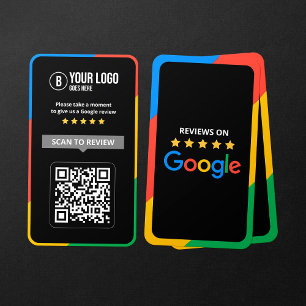 Kunden Google Bewertungen QR-Code Geschäftsbewertu Visitenkarte