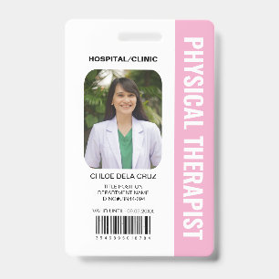 Kunden Physiotherapeut Medizinisches Personal Pink Ausweis