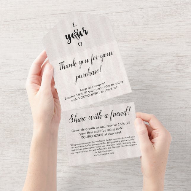 Kunden von Pergament Gold Siegel Vielen Dank Karte (Abreißen)