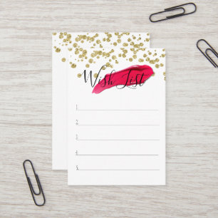 Kunden-Wunschzettel - Lipsense Visitenkarte