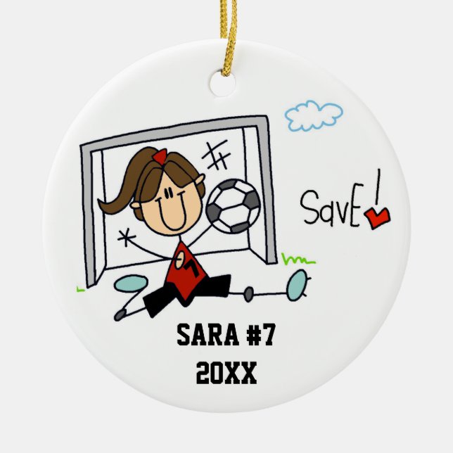 Kundenanfrage Girl Soccer Player Ornament (Vorne)