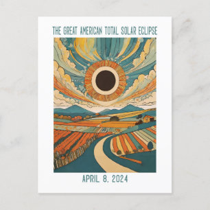 KUNDENBAR: Eclipse over Farmland Postkarte