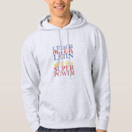 KUNDENBARE Homeschoschule Latein Superheld Hoodie